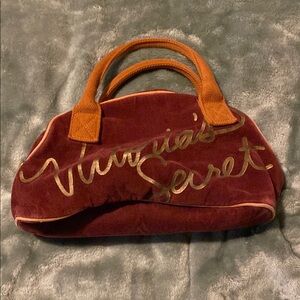 Victoria's Secret Burgundy Velvet Bag
